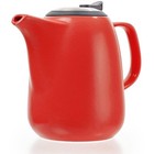 Tealyra - Daze Ceramic Large Teapot Red - 47-ounce  6-7 Cups  - With Stainles   
