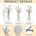 3 Pieces Metal Flowers Wall Arts - Rustic Farmhouse Decor Beige Minimalist Flowe