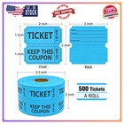 Essential 500 Raffle Tickets Double Roll  50 50 Tickets Roll