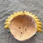 Vintage Mexican Hand Painted Coconut Shell Mask
