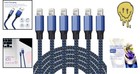 6pack Mfi Certified Iphone Charger Lightning Cable Fast Charging Usb Cord