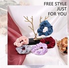 75 Pcs Velvet Scrunchies Hair Ties For Women Girls Soft Elastic Hair Bands Assor