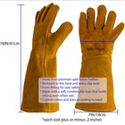 Heat Resistant Welding Gloves Leather Safety Gloves For Work Construction Large