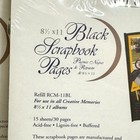 Lot Of 2 New Creative Memories 8 1 2 X 11 Black Scrapbook Refill Pages Rcm-11bl