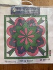 Mod Flower Vintage Needlepoint Kit Reynolds Denmark Nip 12x12