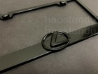 1xblacklexuslogo 3d Emblem Badge Black Stainless License Plate Frame Rust Free