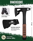 Mossy Oak 12  Camping Axe And Survival Hatchet With Sheath  Compact Black 