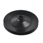 Black 1 2 3 Groove Power Steering   Water Pump Pulley For Sbc Chevy 283 327 350