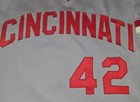 Bill Bonham Cincinnati Reds 1981 Wilson Game Jersey Sz 46  42