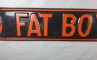Harley-davidson Metal Porcelain Covered Motorcycle Sign Fat Boy Blvd Wall Art