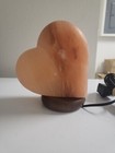 Himalayan Salt Lamp Heart Crystal Natural Rock Pink Ionizing Healing Lamp 7 