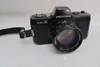 Vintage Asahi Pentax Japan Auto 110 Film Camera W 2 Lenses 50mm 18mm   Flash 