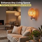 Himalayan Salt Wall Light  Rock Shape  Warm Amber Glow