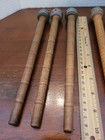 Antique Vintage Lot 10 Industrial Wooden Textile Spool Spindles Bobbins Ribbed