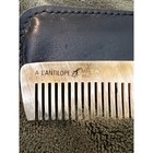 Vintage French Natural Horn Hair Comb A L antilope Made In France Leather Case