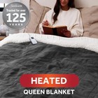 Sunbeam Royal Luxe Microplush Reverse Sherpa Heated Electric Blanket Queen Size