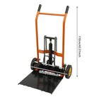 440lb Hydraulic Material Lift Winch Stacker Adjustable Pallet Truck Dolly 6-40cm