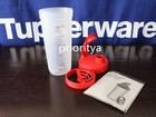 Tupperware Quick Shake Marinades Dressing Mixing Measuring 20oz   600ml Red New