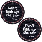 2pcs Bling Crystal Rhinestone Cup Holder Coaster     2 Pcs Alphabet Black   Red