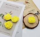 Artificial Flowers 100pcs 3cm Mini Fake Roses For Diy Wedding Bouquets Center   