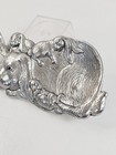 Arthur Court Aluminum Bunny Rabbit Family 1994 Spoon Rest Trinket Tray Vtg