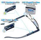 Led Magnifying Glasses 1 6x Magnification  Usb - Bright Lighted Eyeglass Lights