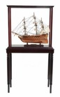 Hms Victory Lord Nelsons Flagship Wood Model Tall Ship 21  W  Floor Display Case
