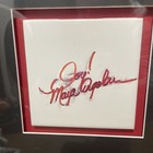 Maya Angelou Autograph Ceramic  4x4 Tile Matted Framed 