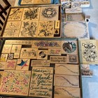 Huge Lot Of Over 65   Wood Mounted Rubber Stamps  Variety Of Themes