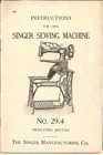 Singer Model 29-4 Sewing Machine User Manual Operation Guide  Tough Wire Binding