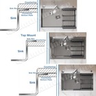 23 5  25 5  28  29 5  Drop In Kitchen Sink Stainless Steel Single Bowl Top Mount