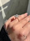 3 00 Ct Princess Cut Moissanite Solitaire Engagement Ring Solid 14k White Gold