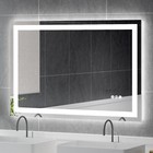 Dimmable Led Lighted Bathroom Mirror Touch Vanity Mirror Anti-fog 3000k-6000k Us