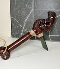 Handmade Maori Toki Poutangata Jade And Wood Club Ax Pacific Islands Collectible