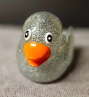 Silver Effy Duck Glitter Rare Diamond Rubber Duck Vhtf
