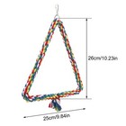 Birds Rope Triangle Perch Adjustable Parrot Cage Stand Chewing Swing Toy Rope   