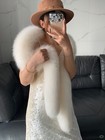 Women s Real Fox Fur Scarf Shawl Collar Scarves Long Wrap Stole Warm Neckerchief