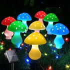 8pcs Led Solar Mushroom Lights Outdoor Garden Decor Waterproof Fairy Light Lamp