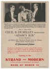 Paramount Picture  adam s Rib  Movie Ad flyer     Strand   Modern Theater  mar 12 