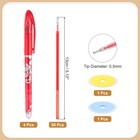 4pcs Erasable Gel Pens With 50 Refills   2 Erasers  0 5mm Red Ink