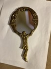 Art Nouveau French Pierrot Clown   Moon Hand Mirror Bronze 1939   s Rare