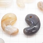 Striped Agate Magatama  Brazil Natural Stone 30  20mm