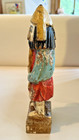 Carved Wood Hand Painted Antique Vintage Figure Figurine With Horn  10 