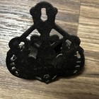 Vintage Cast Iron Match Holder Wall Mount Floral Leaf