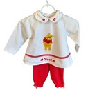 Vintage 90s Disney Winnie The Pooh 100 Acres  2-piece Outfit Set Size 4t