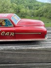 Vintage 1950s Tin-litho Toy Red Long Friction  xcar   Made In Japan