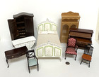 Bespaq Dollhouse Miniature Furniture Pieces- Some Needing Repair Some Flaws