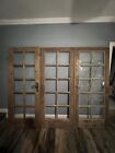 Antique Doors With Giant Bubble Glass Panes  Original Vintage Hardware