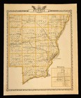 Ca 1876 Peoria County Illinois Map City Of Peoria Chillicothe Original Atlas