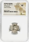 Geta 209-211 Ad Roman Empire Authentic Silver Ar Denarius Gladiator Coin  Ngc Xf